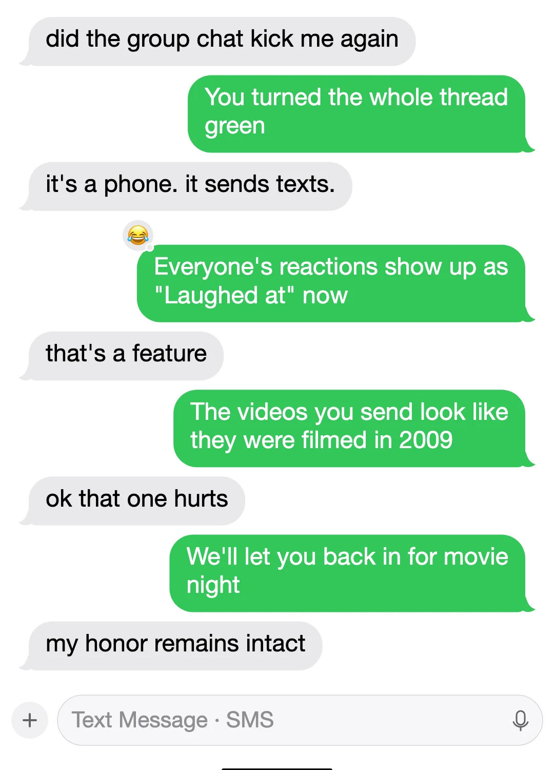 Green Bubble · Current texting-story theme preview