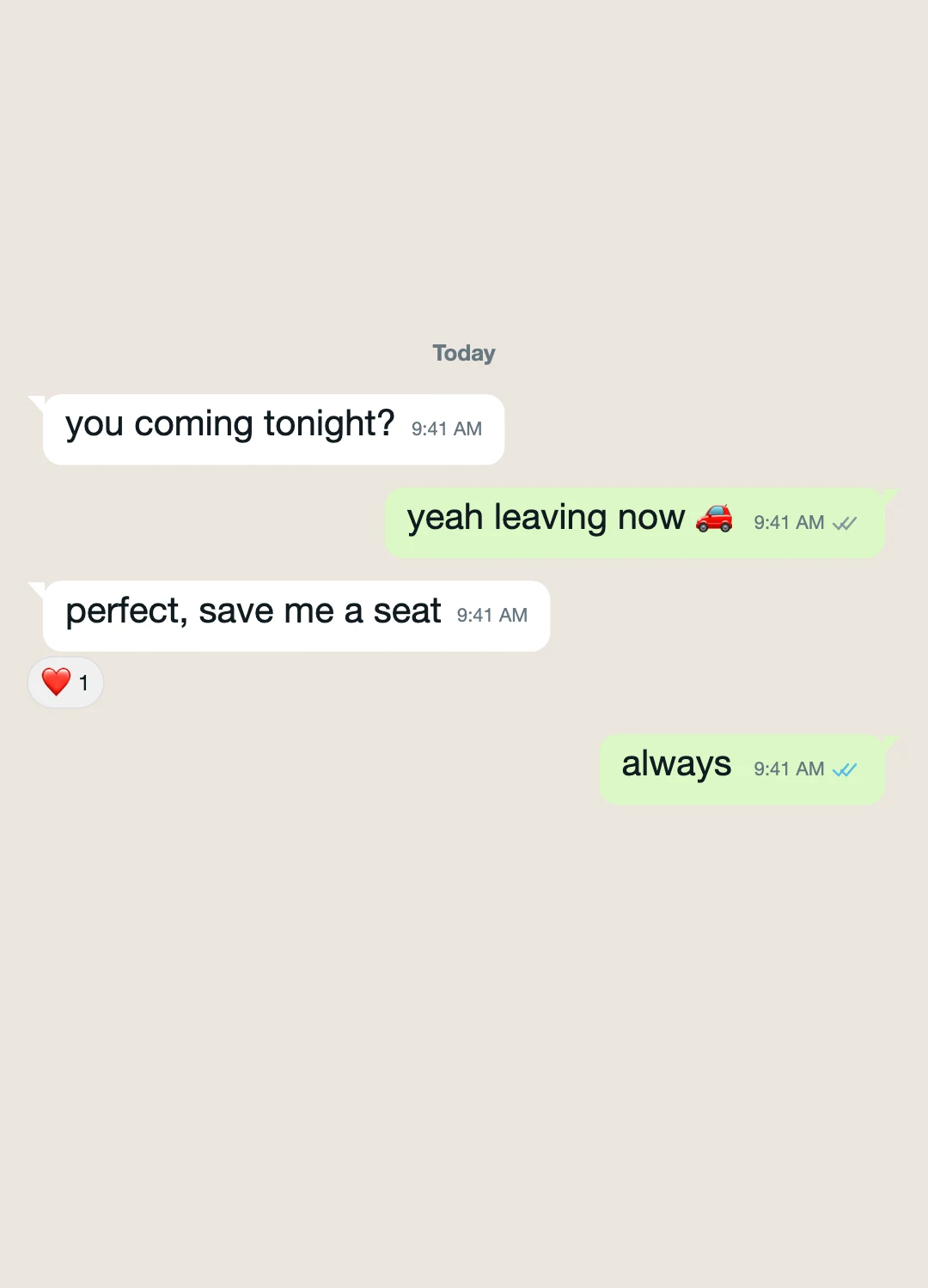 Green Chat · Classic texting-story theme preview